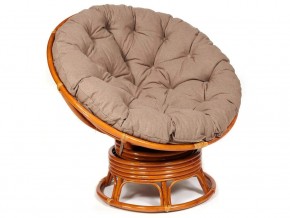 Кресло-качалка Papasan w 23/01 B с подушкой Cognac, экошерсть Коричневый в Краснокамске - krasnokamsk.magazin-mebel74.ru | фото