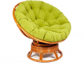 Кресло-качалка Papasan w 23/01 B с подушкой Cognac, флок Олива в Краснокамске - krasnokamsk.magazin-mebel74.ru | фото