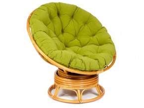 Кресло-качалка Papasan w 23/01 B с подушкой Honey, флок Олива в Краснокамске - krasnokamsk.magazin-mebel74.ru | фото