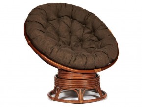 Кресло-качалка Papasan w 23/01 B с подушкой Pecan, ткань Коричневый в Краснокамске - krasnokamsk.magazin-mebel74.ru | фото