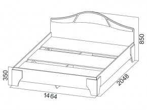 Кровать двойная (Без матраца 1,4*2,0) в Краснокамске - krasnokamsk.magazin-mebel74.ru | фото